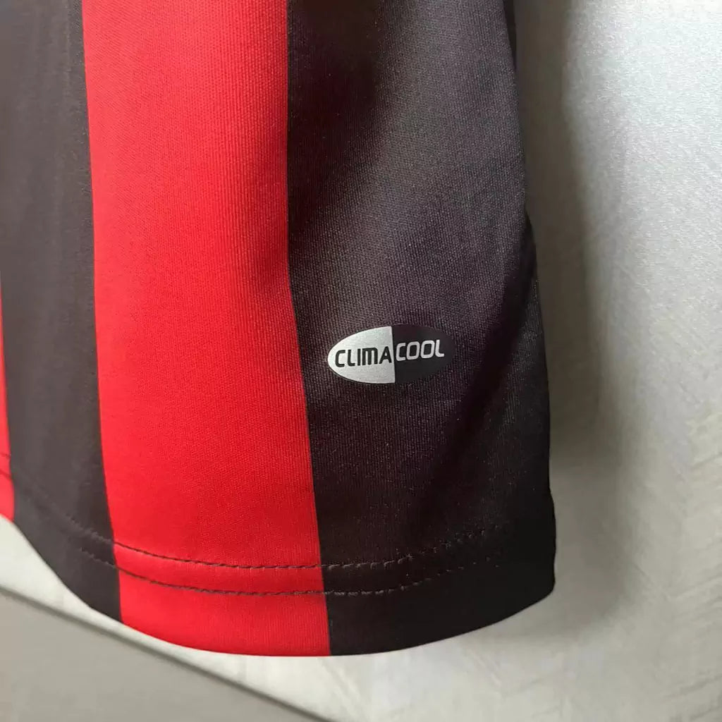 Camisa Retrô Milan 2008/09 Masculino Vermelha e Preta