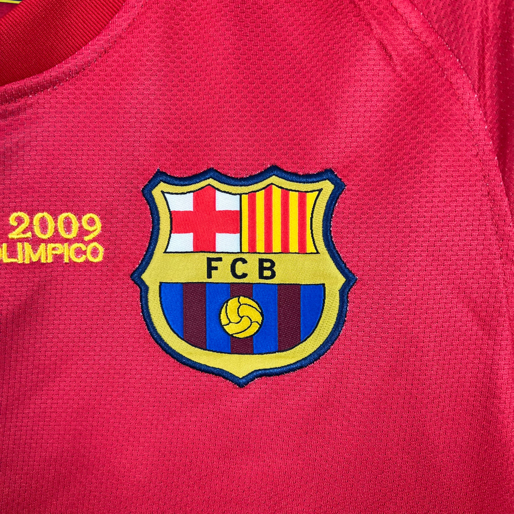 Camisa Retrô Barcelona I Home 2008/09 UEFA Champions League Azul e Grená