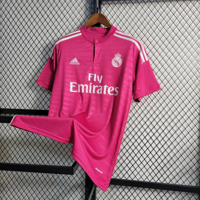 Camisa Retrô Real Madrid II Away 2014/15 Masculino Rosa