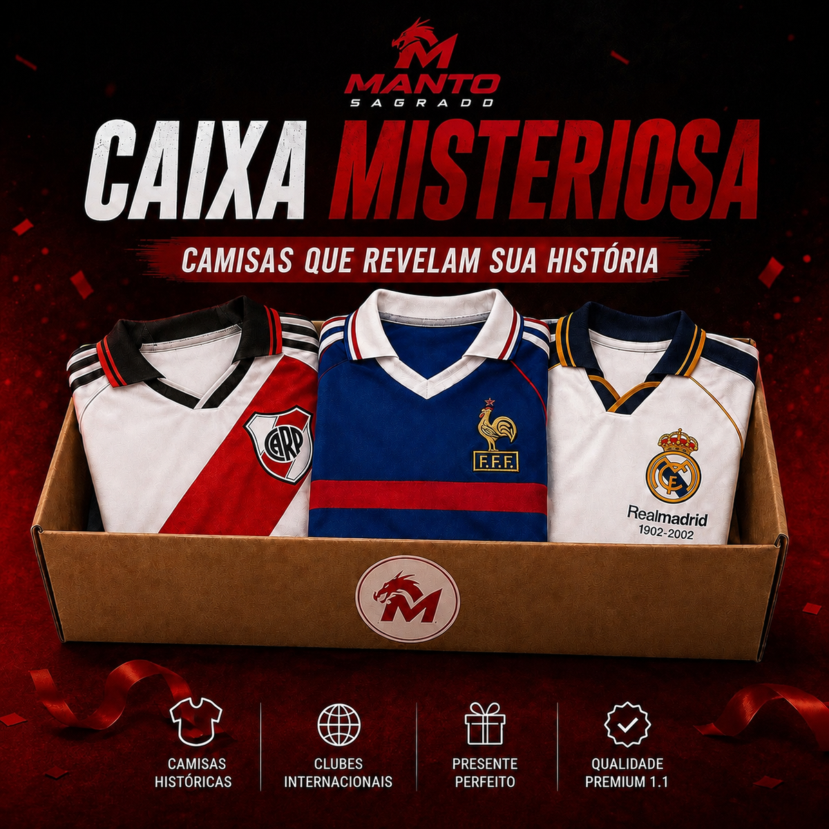 Caixa Misteriosa Manto Sagrado: camisa de futebol surpresa, foto 2