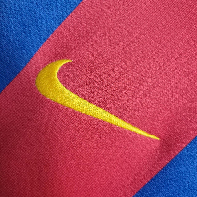 Camisa Barcelona Retrô I Home 2010/11 Torcedor Masculino Vermelho e Azul