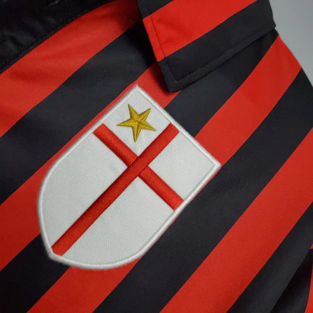 Camisa Milan Retrô 1999/2000 Vermelha e Preta