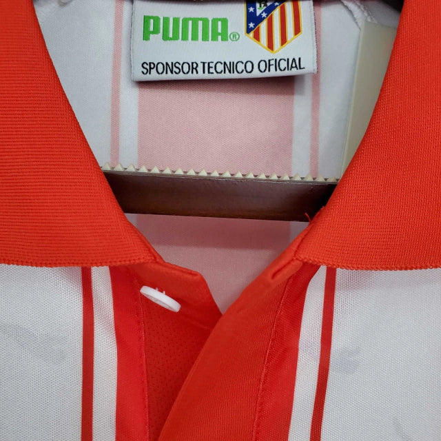 Camisa Atlético de Madrid Retrô 1994/1995 Branca e Vermelha