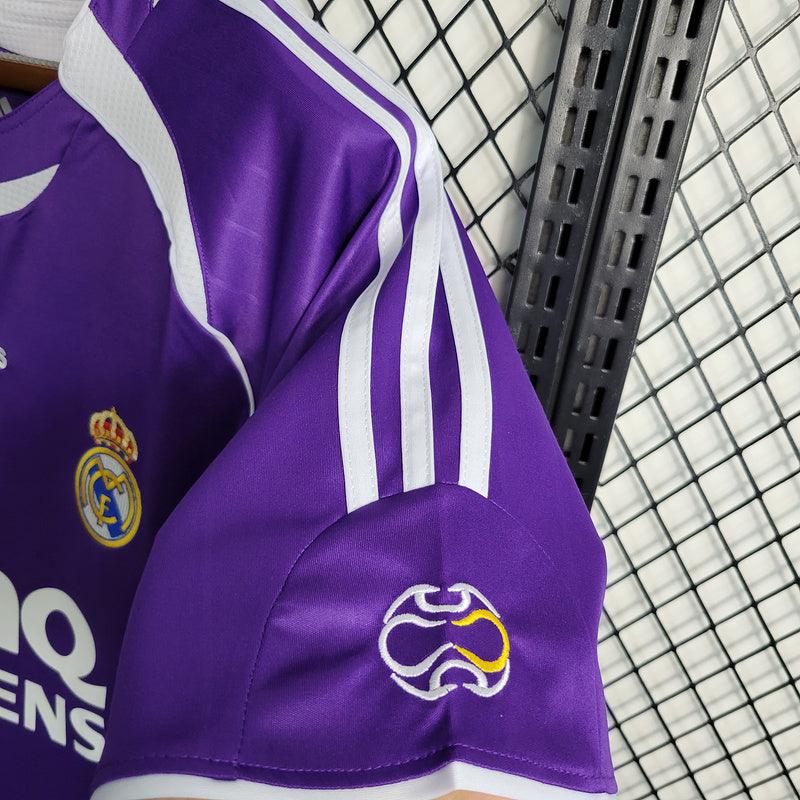 Camisa Real Madrid Away 2006/07 Retrô - Roxa