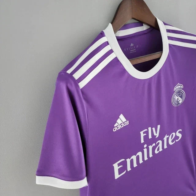 Camisa Retrô Real Madrid II Away 2016/17 Masculino Roxo
