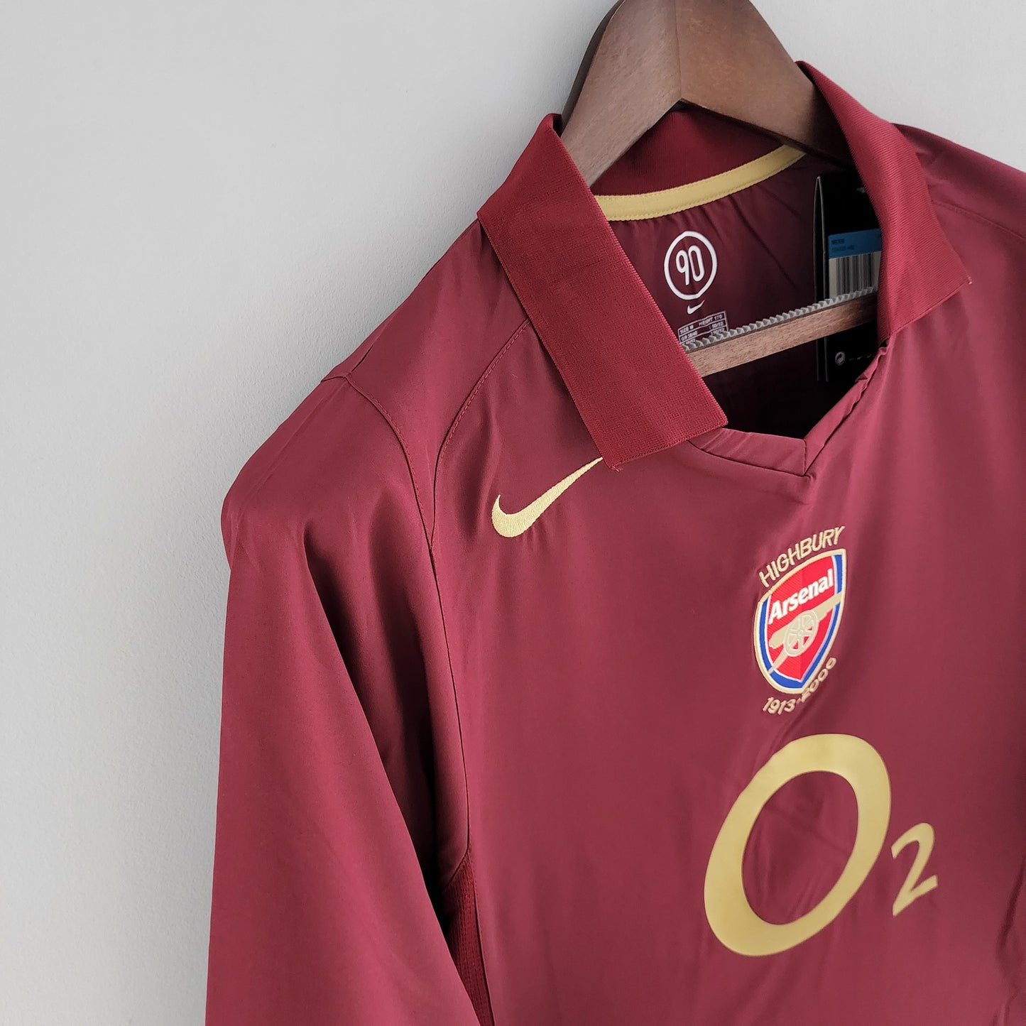 Camisa Manga Longa Torcedor Masculina Arsenal 2005/2006 Bordo