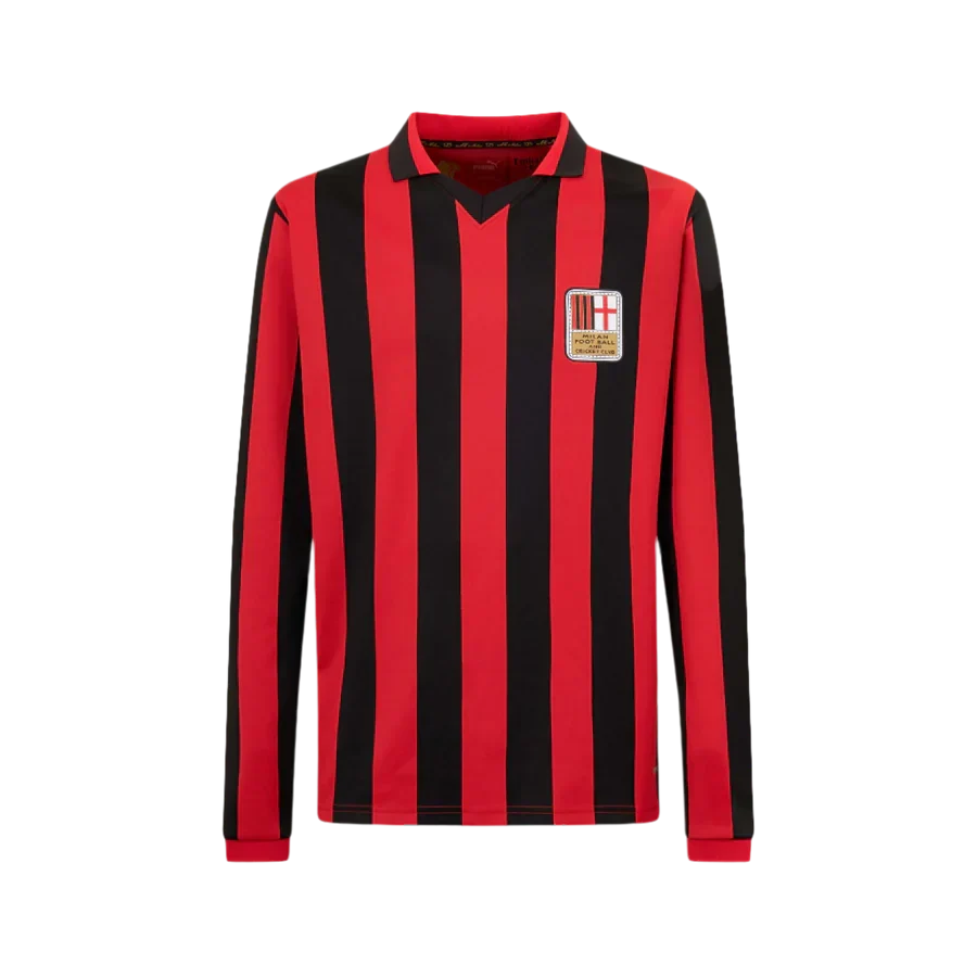 Camisa Milan Manga Longa Edição Especial - Versão Retrô 125 Anos