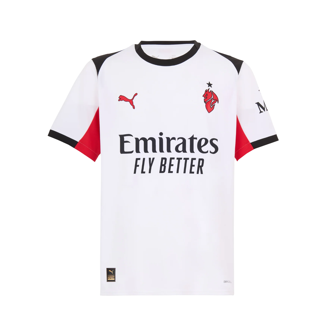 Camisa AC Milan Away 25/26 - Torcedor Masculino - Branco e Preto