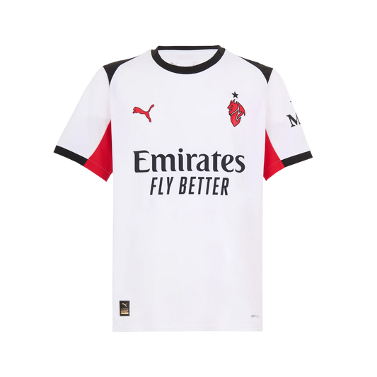 Camisa AC Milan Away 25/26 - Torcedor Masculino - Branco e Preto