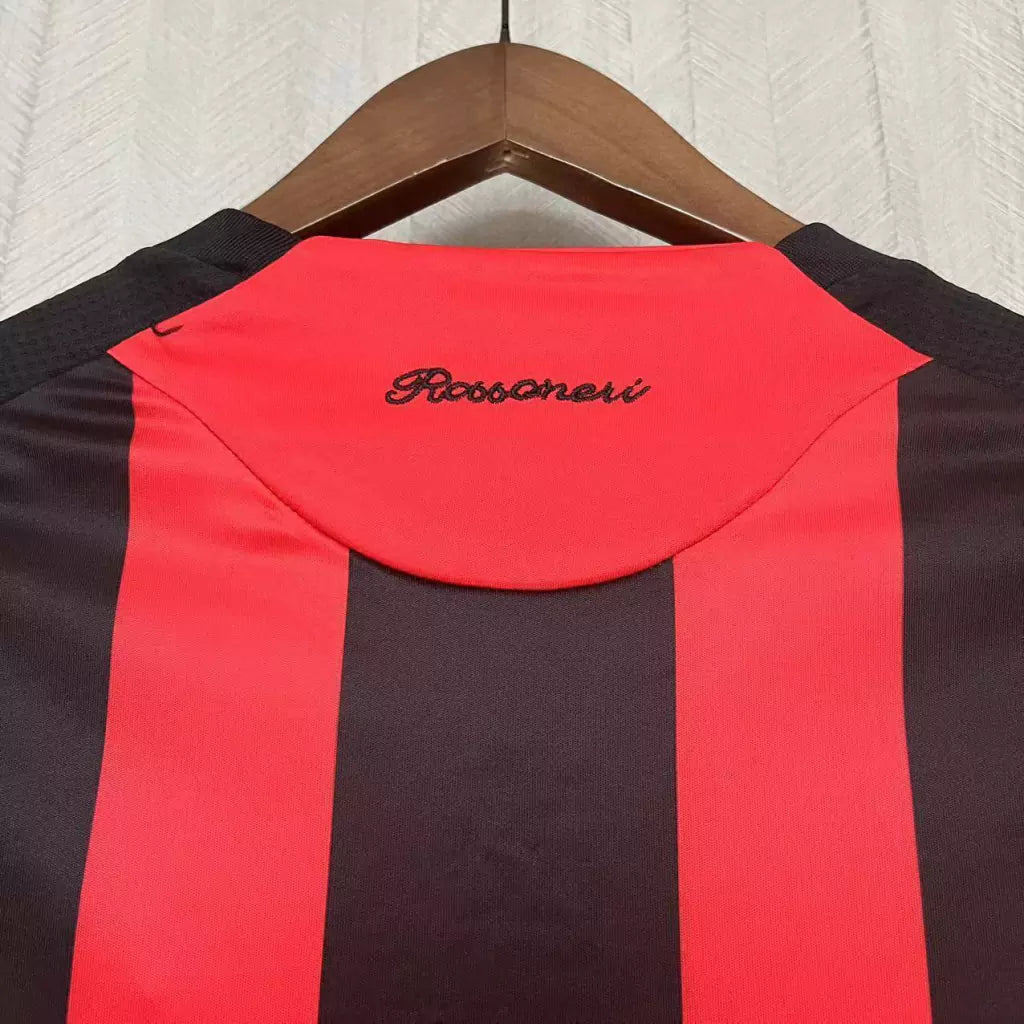 Camisa Retrô Milan 2008/09 Masculino Vermelha e Preta
