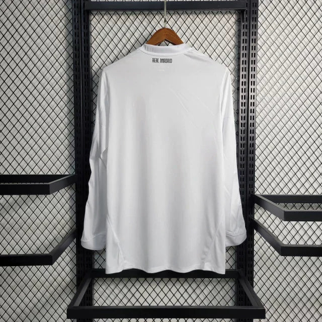 Camisa Retrô Real Madrid I Home 2010/11 Manga Longa Masculina - Branco
