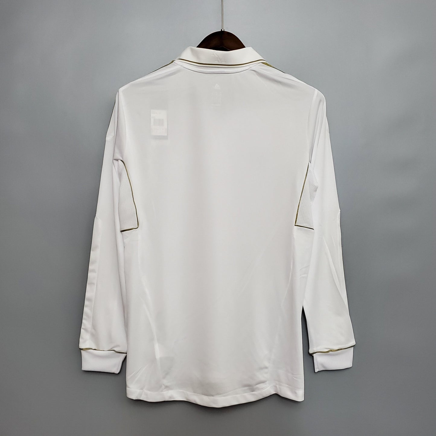 Camisa Retrô Real Madrid Manga Longa I Home 2011/12 Masculino Branco