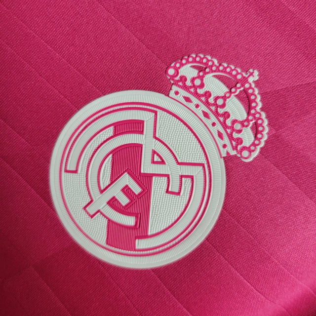 Camisa Retrô Real Madrid II Away 2014/15 Masculino Rosa