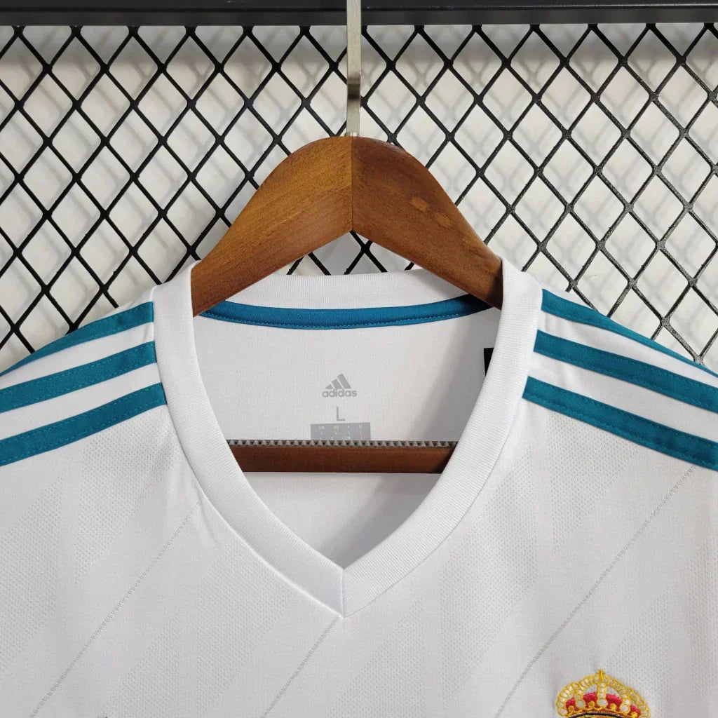 Camisa Manga Longa Retrô Torcedor Masculina Real Madrid I 2017