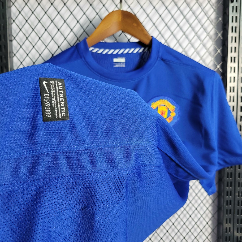 Camisa Retrô Manchester United 2007/08 Masculino Azul