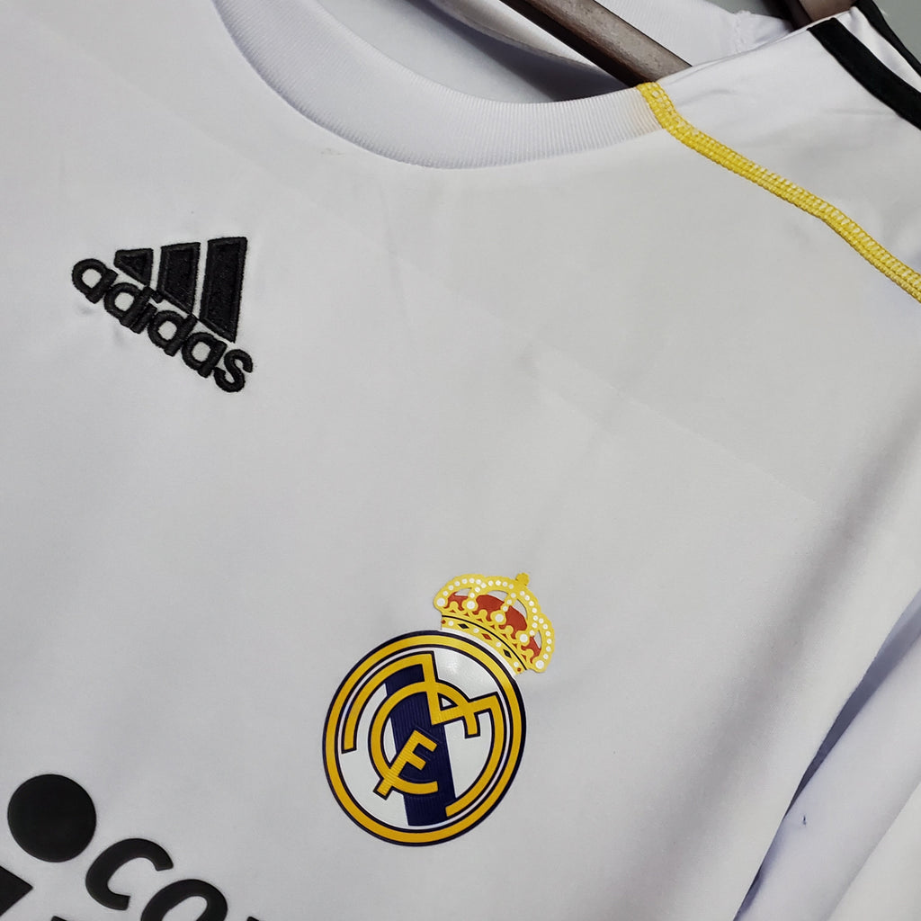 Camisa Retrô Real Madrid I Home 2009/10 Masculino Branco