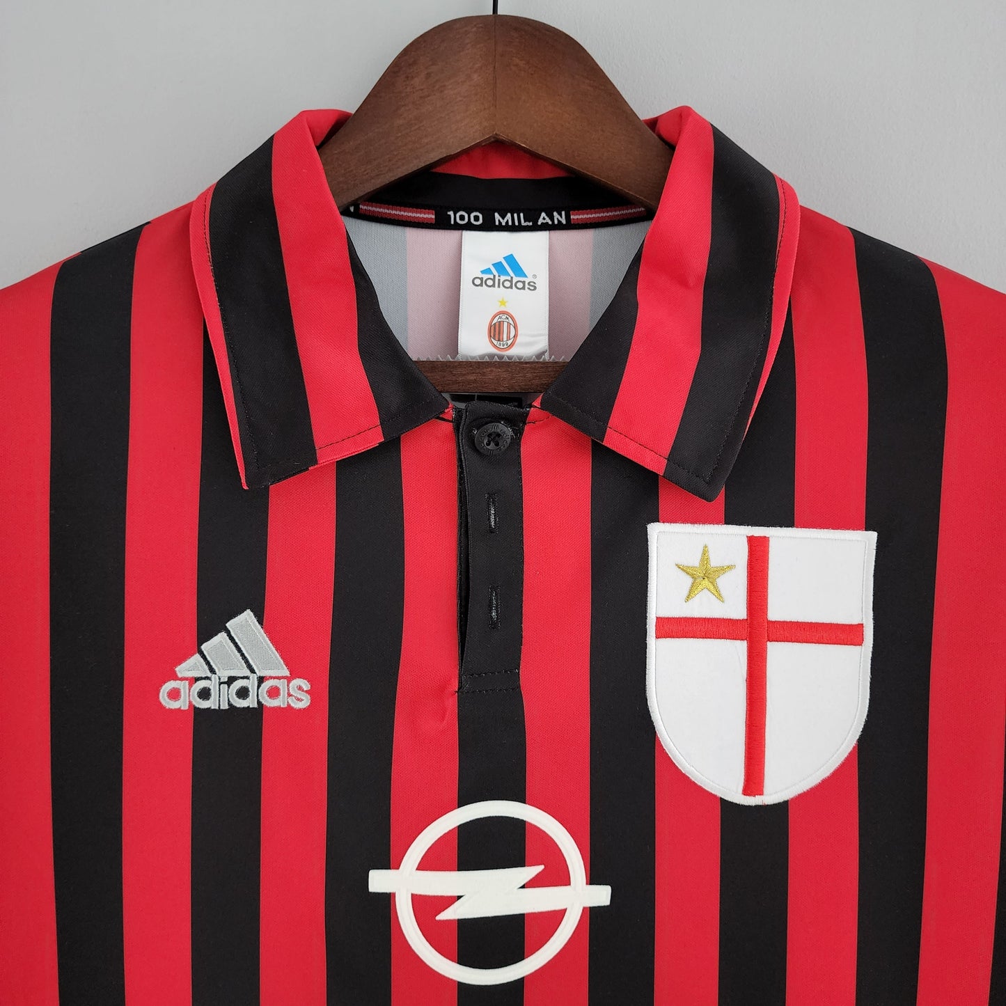 Camisa Manga Longa Retrô Torcedor Masculina Milan 1999