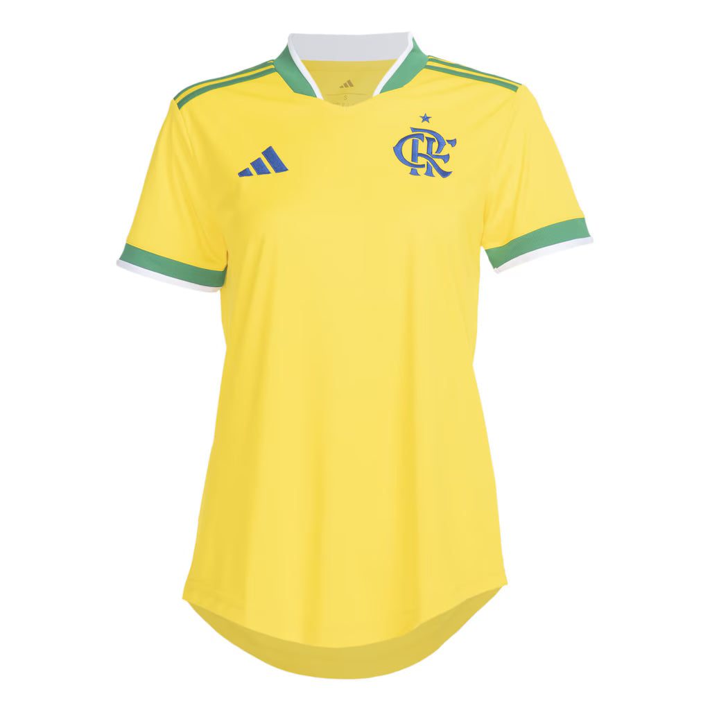 Camisa Flamengo 2026/27 Verde Amarela Copa do Mundo - Feminina