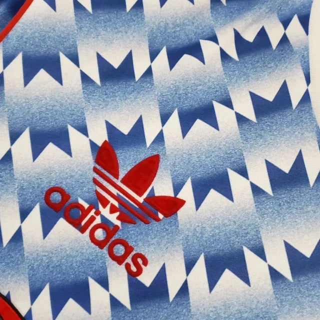 Camisa Manchester United Retrô 1990/1992 Azul e Branca