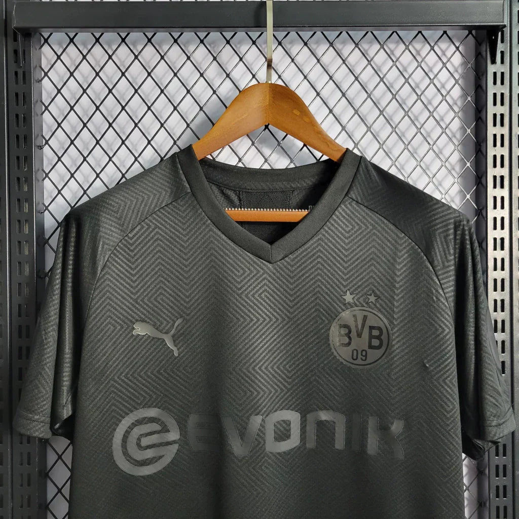 Camisa Retrô Borussia Dortmund 2019/20 Edição Especial 110 Anos Masculina Preta