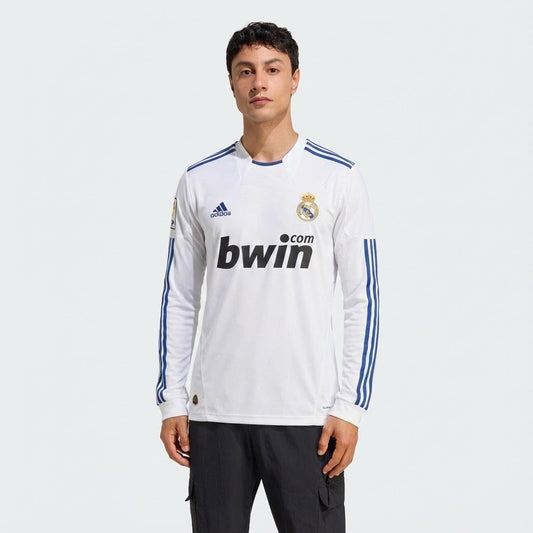 Camisa Manga Longa Retrô Torcedor Masculina Real Madrid I 2010