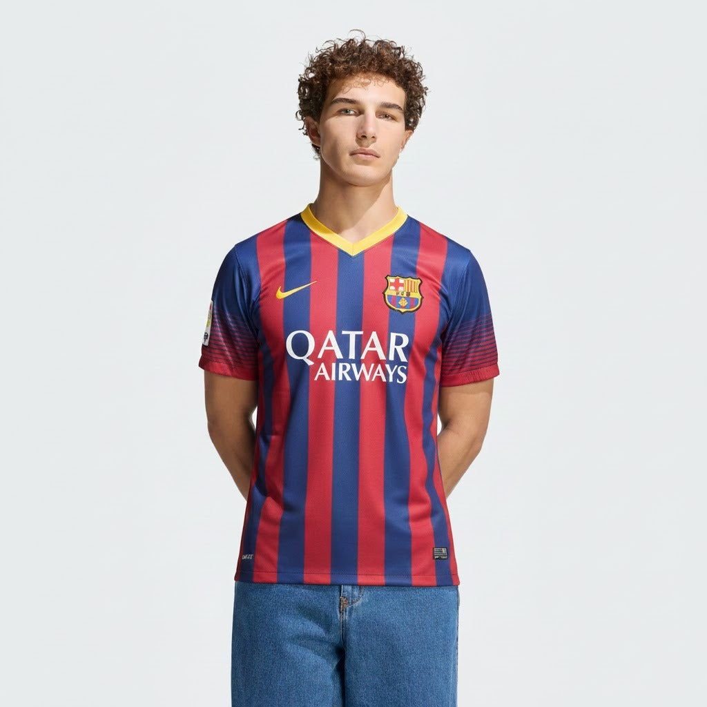 Camisa Retrô Torcedor Masculina Barcelona I 2013