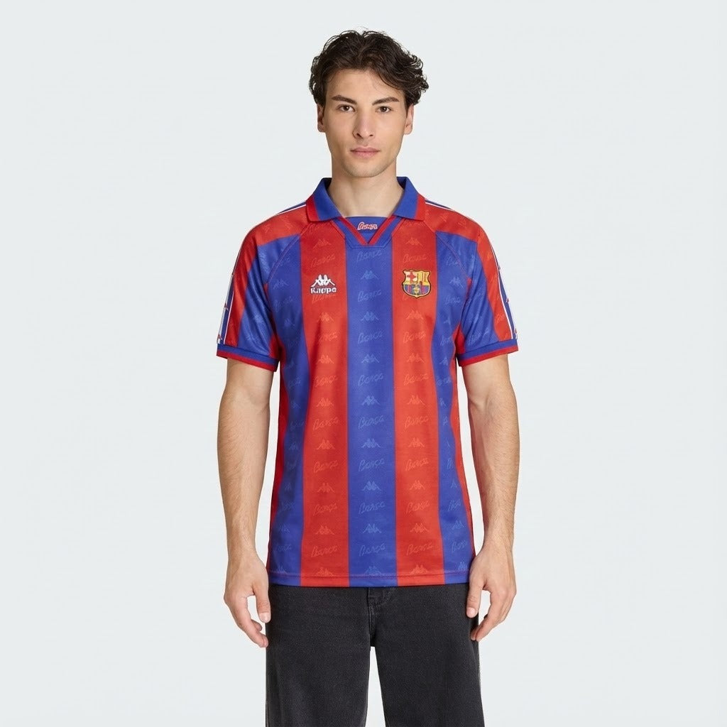 Camisa Retrô Torcedor Masculina Barcelona I 1996