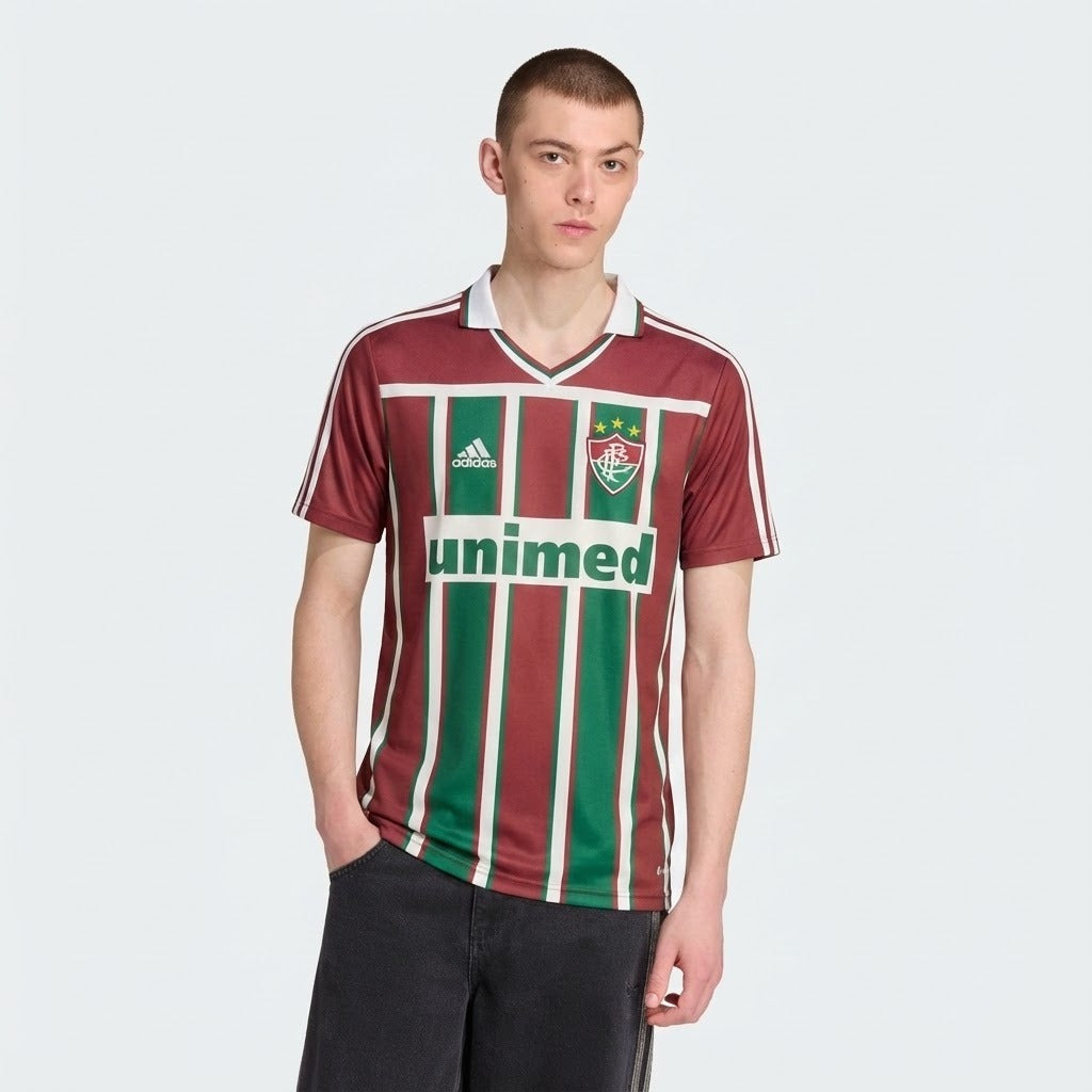 Camisa Retrô Torcedor Masculina Fluminense I 2002