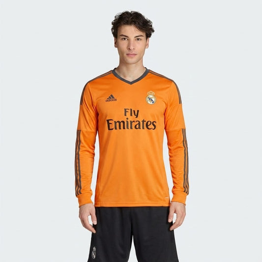 Camisa Manga Longa Retrô Torcedor Masculina Real Madrid II 2013