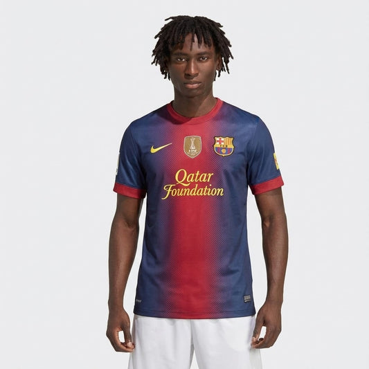 Camisa Retrô Torcedor Masculina Barcelona I 2012