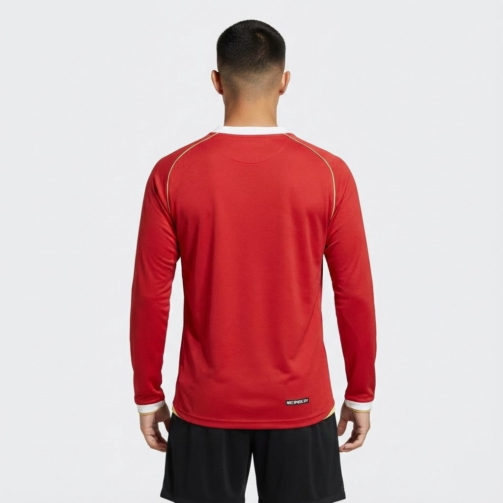 Camisa Manga Longa Retrô Torcedor Masculina Manchester United I 2006