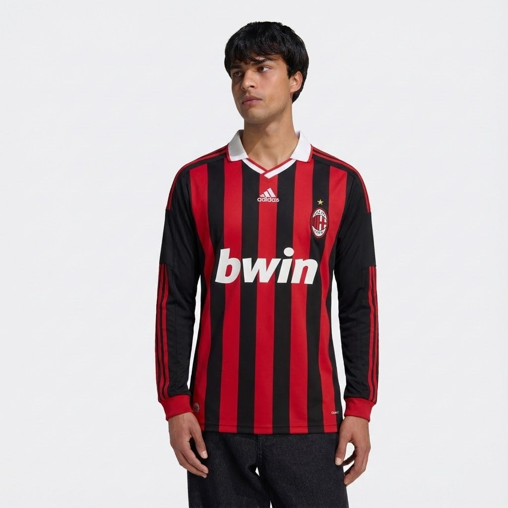 Camisa Manga Longa Retrô Torcedor Masculina Milan I 2009
