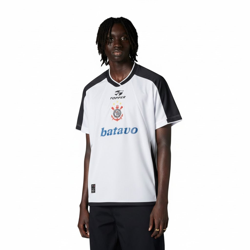 Camisa Retrô Torcedor Masculina Corinthians I 2000