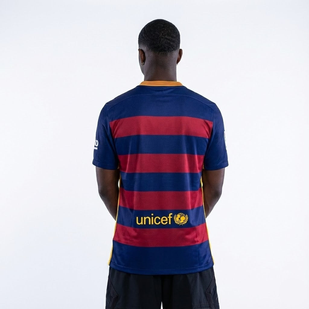 Camisa Retrô Torcedor Masculina Barcelona I 2015