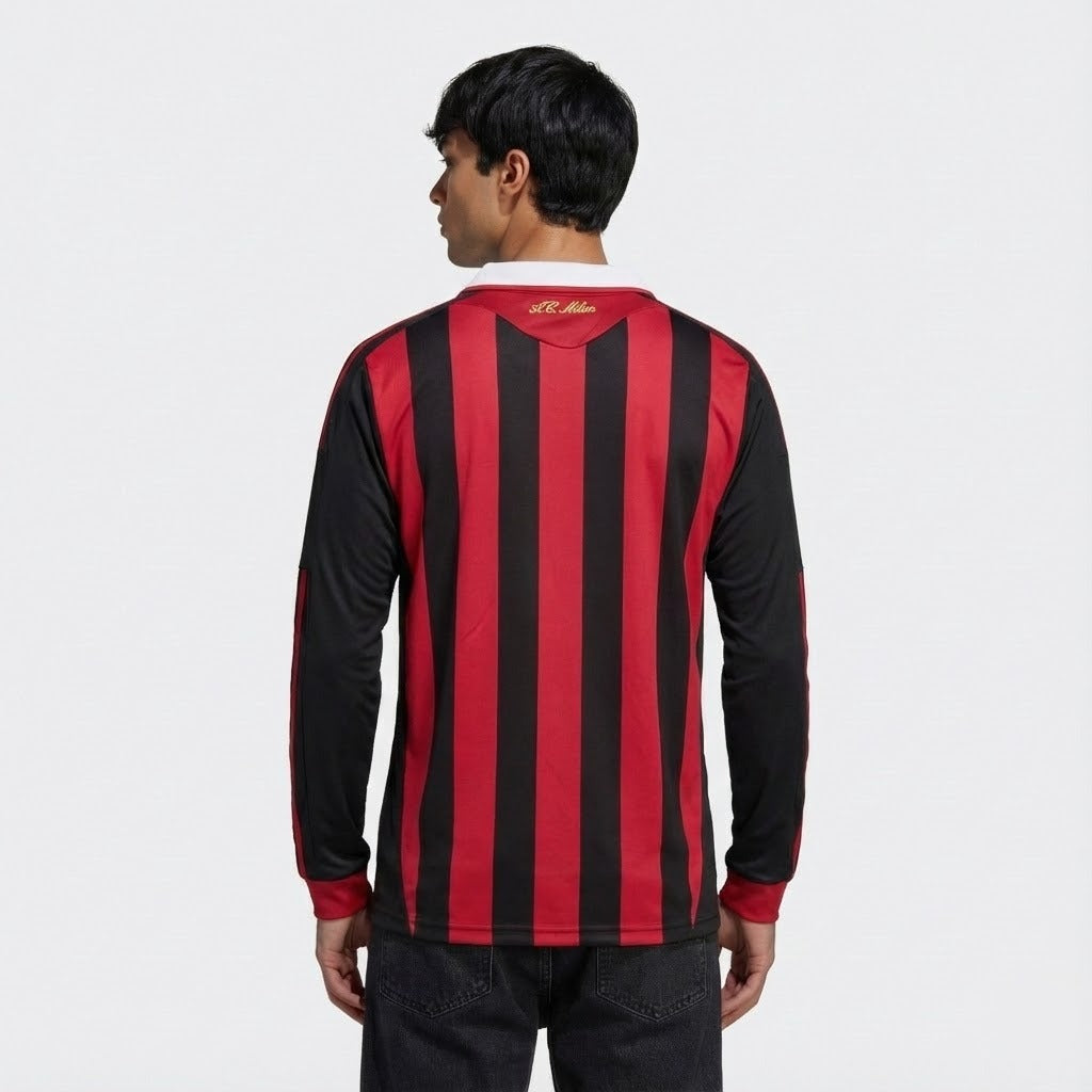 Camisa Manga Longa Retrô Torcedor Masculina Milan I 2009