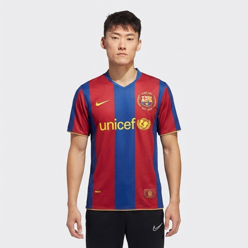 Camisa Retrô Torcedor Masculina Barcelona I 2007