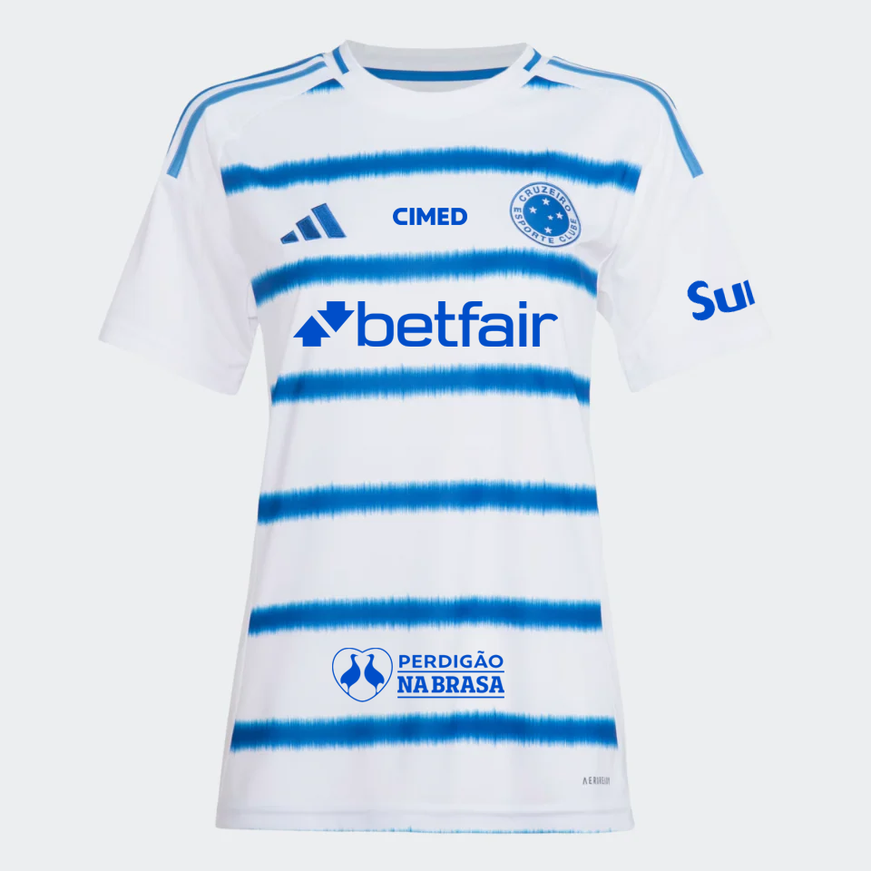 Camisa Torcedor Feminina Cruzeiro II 2025/2026 COM PATROCÍNIOS