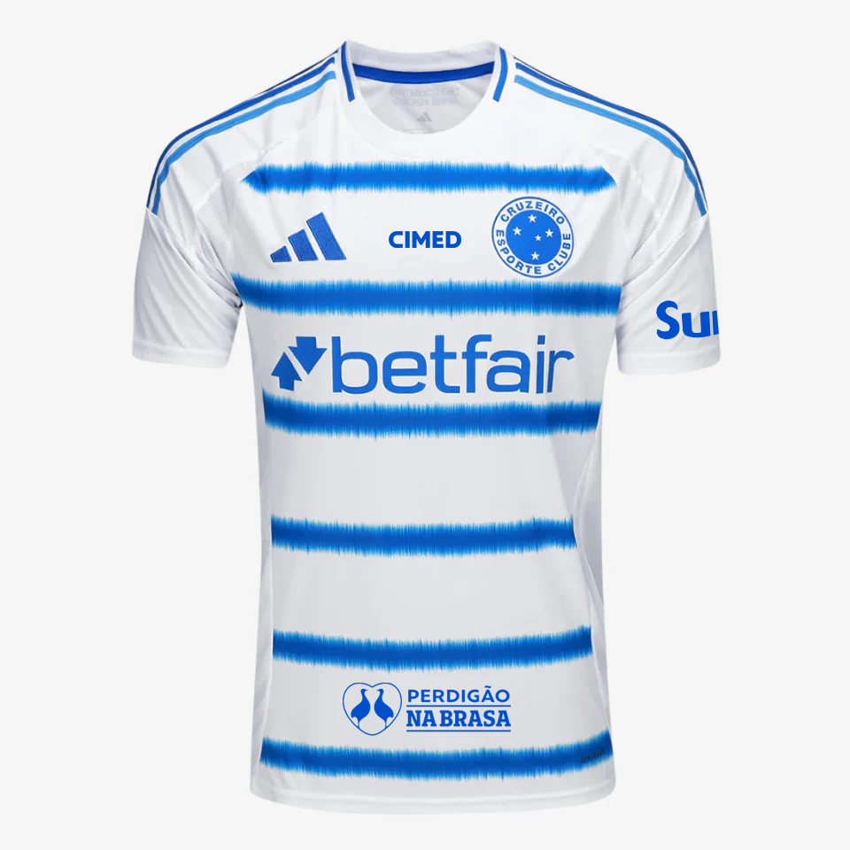 Camisa Torcedor Masculina Cruzeiro II 2025/2026 COM PATROCÍNIOS