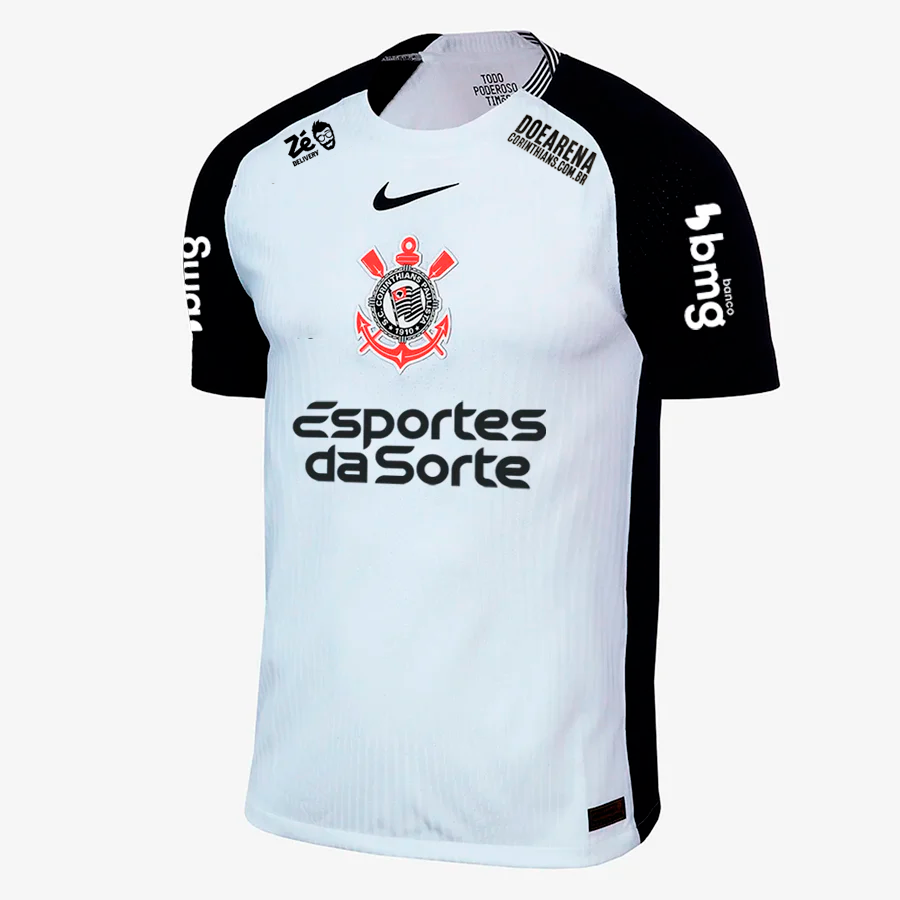 Camisa Jogador Masculina Corinthians I 2025/2026 Com Patrocínios
