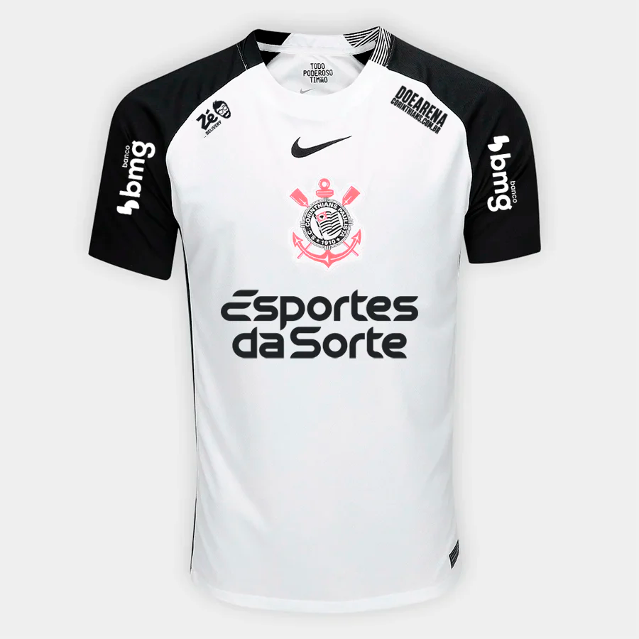 Camisa Torcedor Masculina Corinthians I 2025/2026 Com Patrocínios
