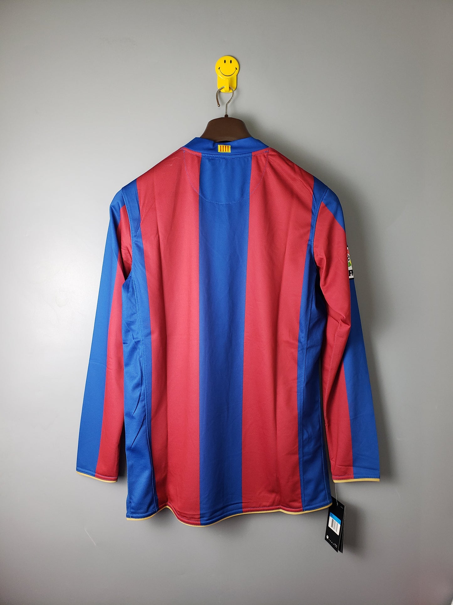 Camisa Manga Longa Torcedor Masculina Barcelona 2007/2008 Grená