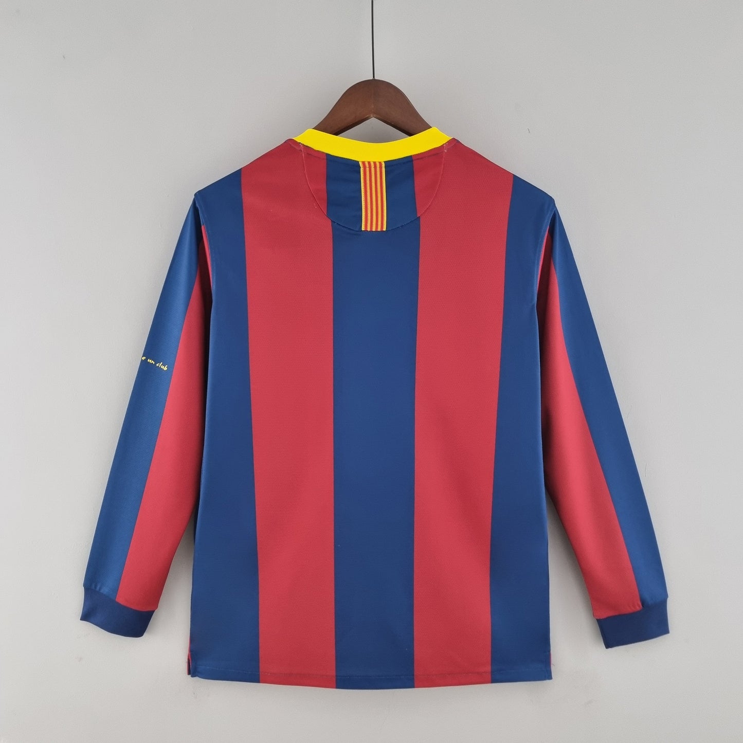 Camisa Manga Longa Torcedor Masculina Barcelona 2010/2011 Grená