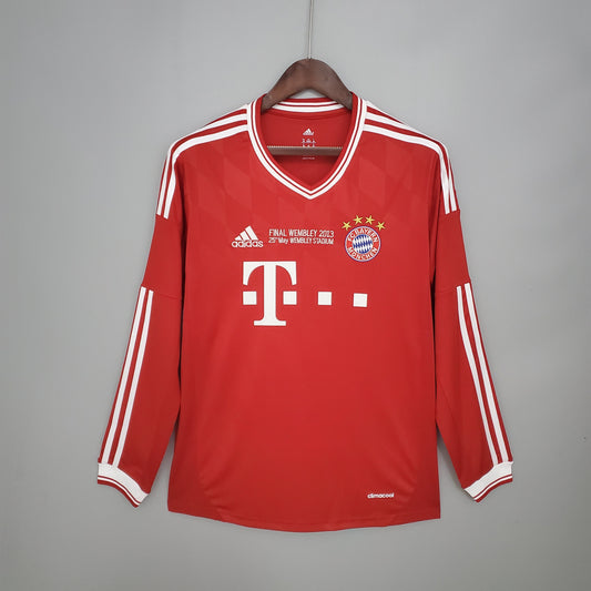 Camisa Manga Longa Retrô Torcedor Masculina Bayern de Munique 2013