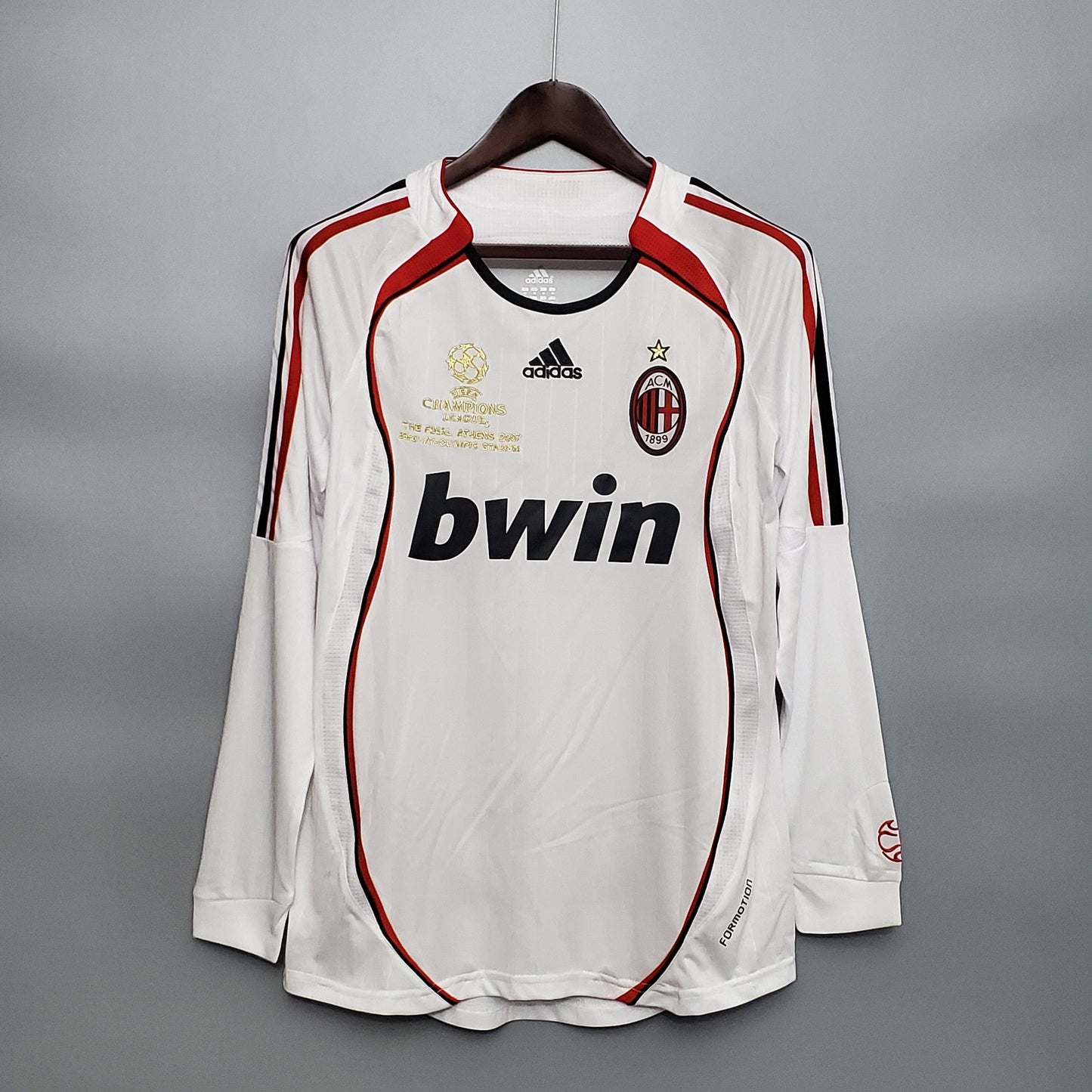 Camisa Manga Longa Torcedor Masculina Milan 2006/2007 Champions League