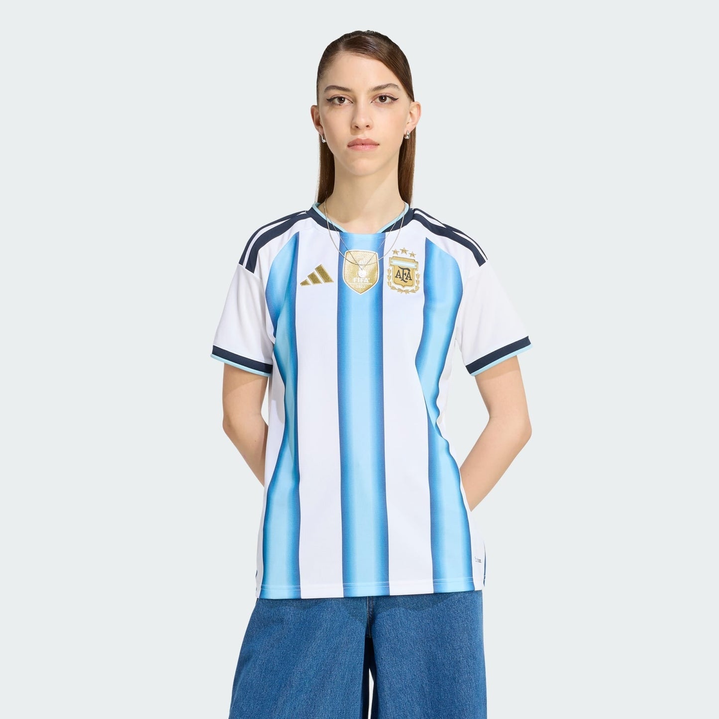 Camisa Torcedor Feminina Argentina I 2026 Copa do Mundo