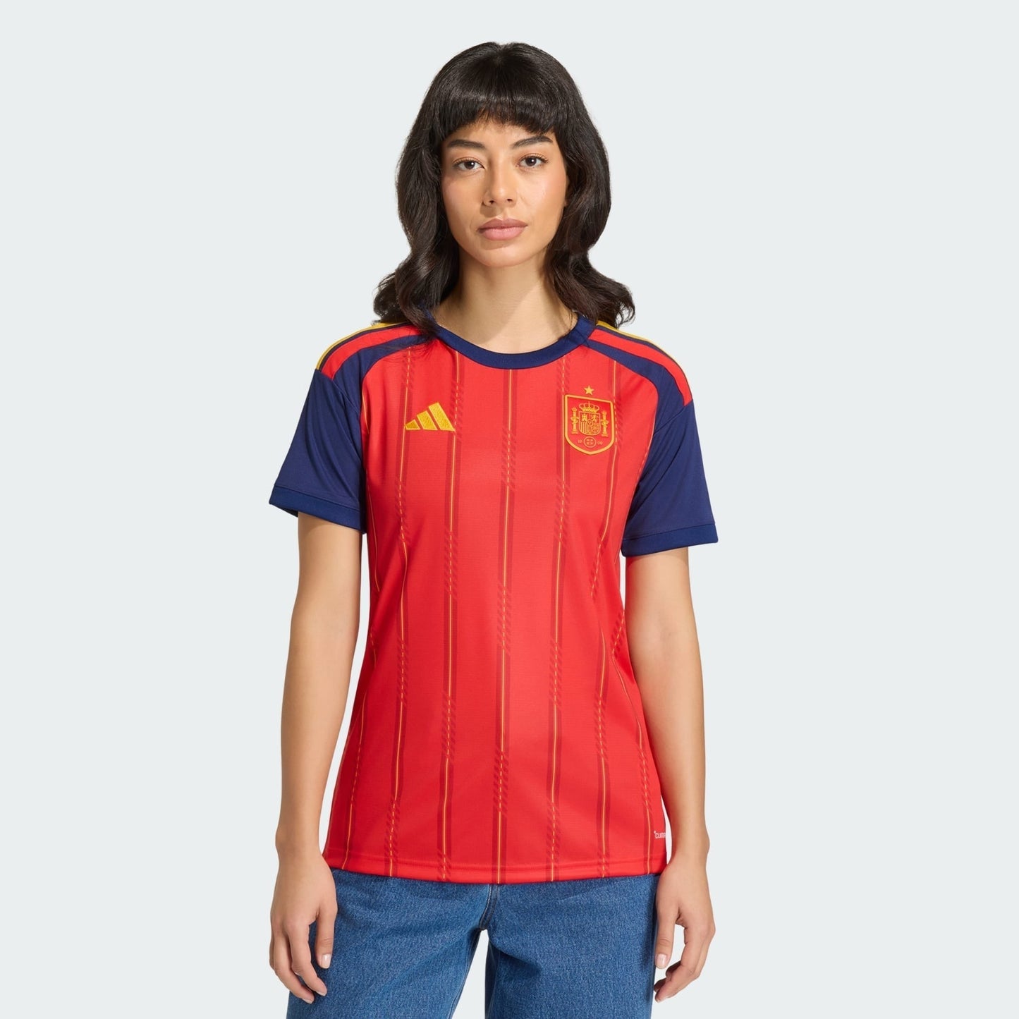 Camisa Torcedor Feminina Espanha I 2026 Copa do Mundo