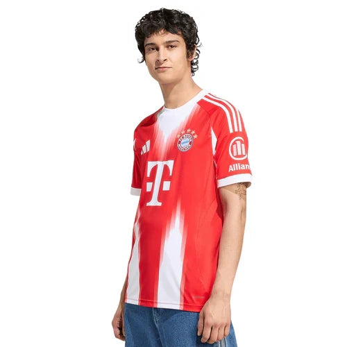 Camisa Bayern de Munique Home 25/26 - Torcedor Masculino - Vermelho e Branco