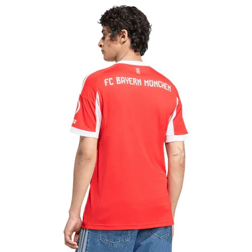 Camisa Bayern de Munique Home 25/26 - Torcedor Masculino - Vermelho e Branco
