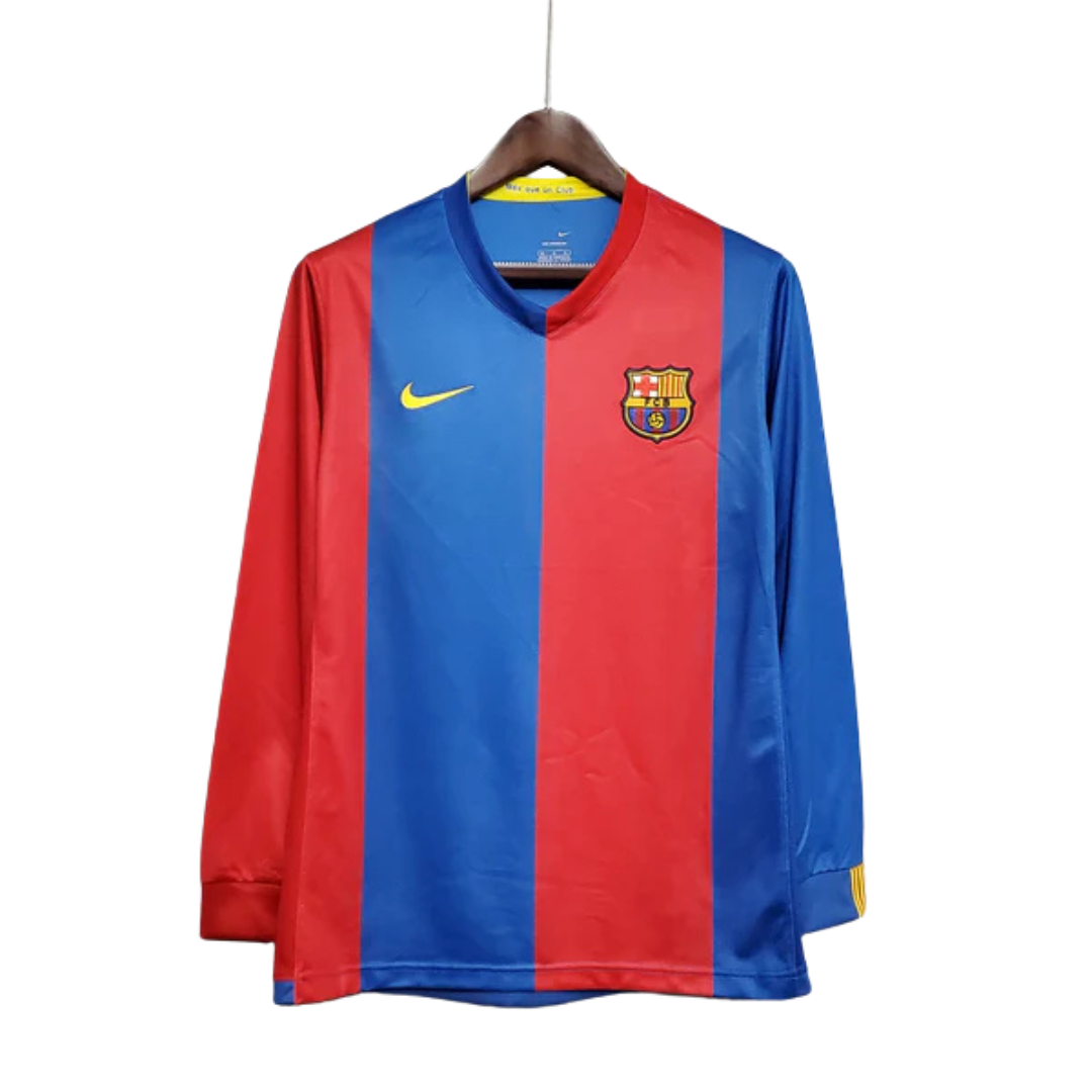 Camisa Manga Longa Torcedor Masculina Barcelona 2006/2007 Grená