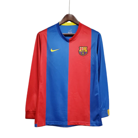 Camisa Manga Longa Torcedor Masculina Barcelona 2006/2007 Grená